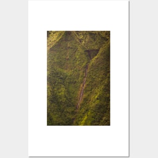 Waterfall In A Mountain Posters and Art